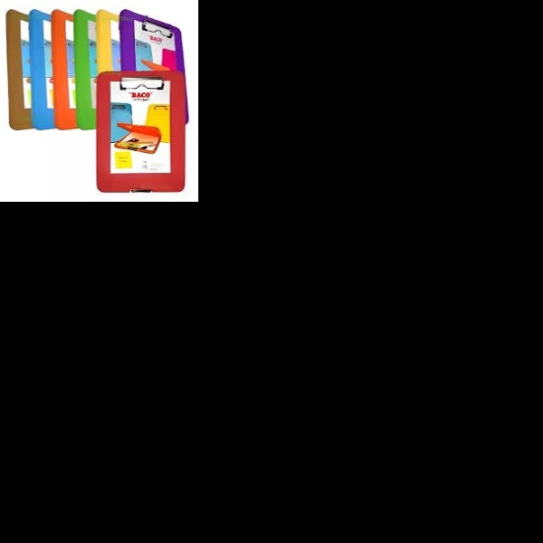 ESTUCHE TABLA AGARRAPAPEL PLAST. CTA. VCOL. BACO CLIP MET